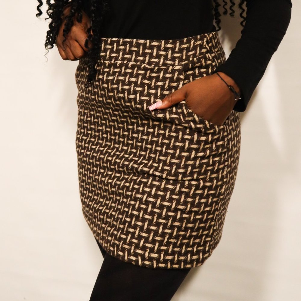 Printed Knit Mini Skirt